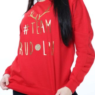 Foil Oversized Sweatshirt red colour