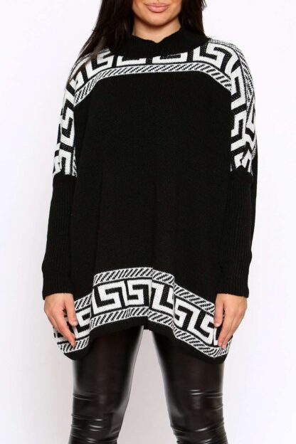 High Neck Knitted Oversized Jumper - Image 6