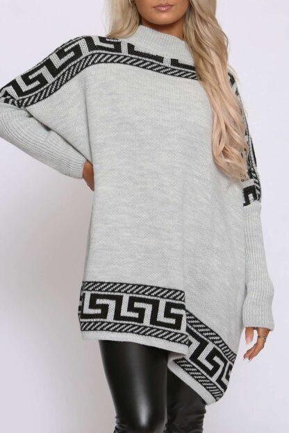 High Neck Knitted Oversized Jumper - Image 3