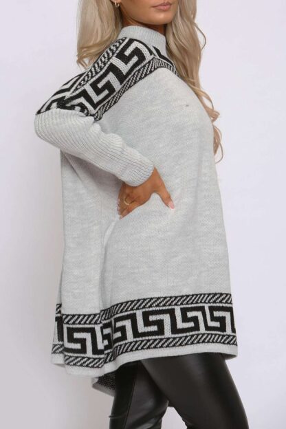 High Neck Knitted Oversized Jumper - Image 4