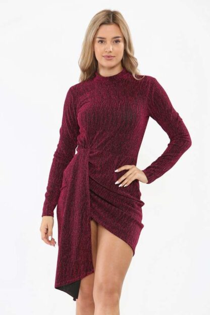 Wrap Front Sparkly Dress - Image 4