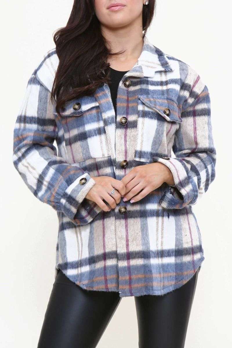 Oversized Check Shacket - Image 14