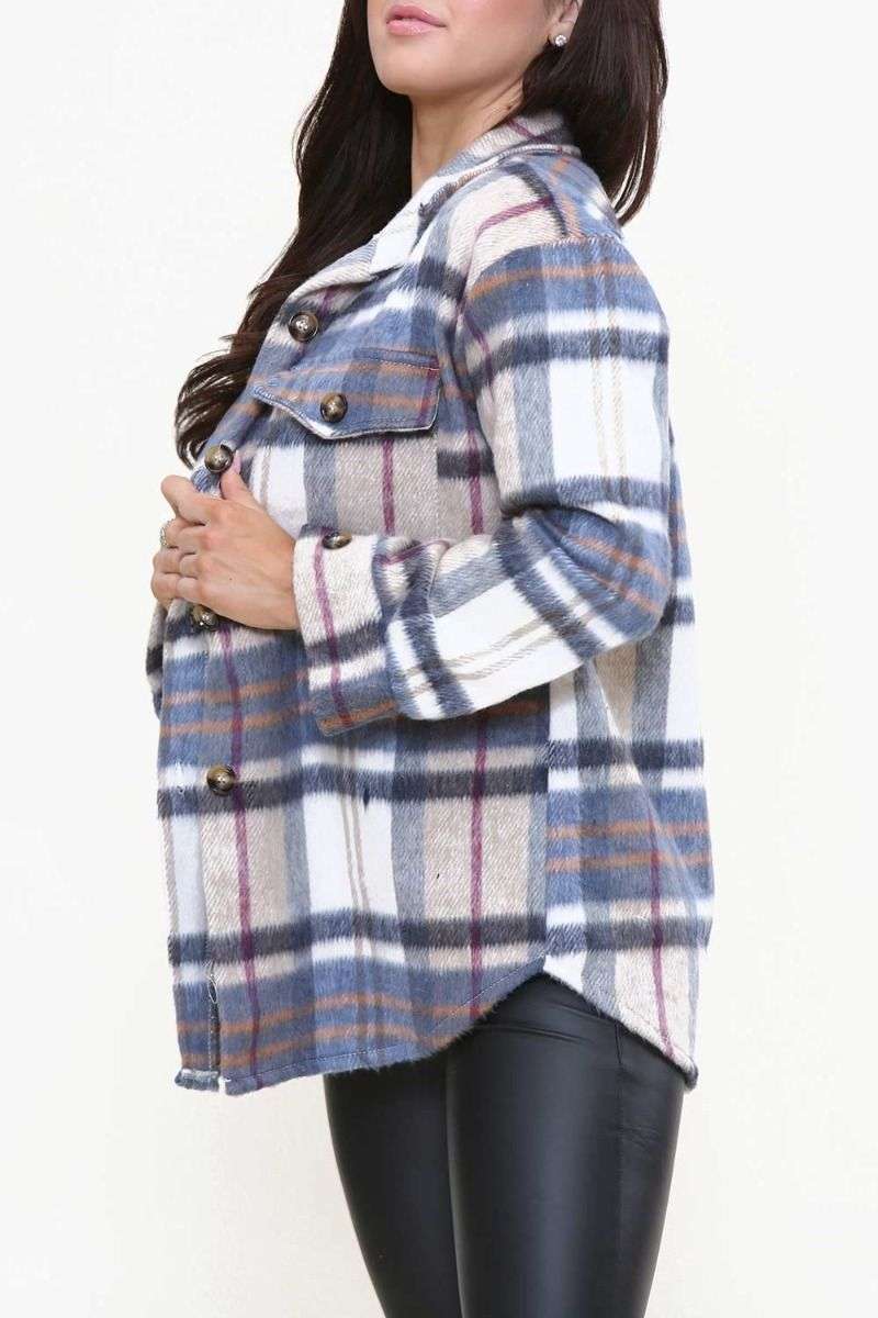 Oversized Check Shacket - Image 15