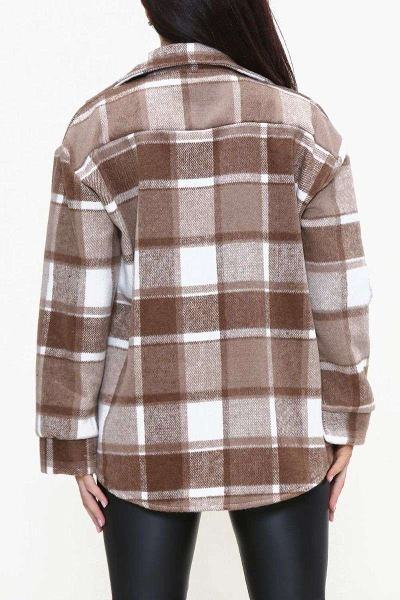 Oversized Check Shacket - Image 9