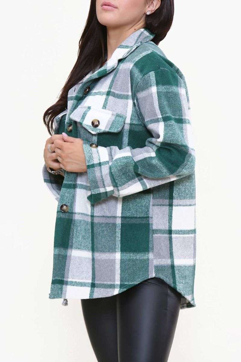 Oversized Check Shacket - Image 11