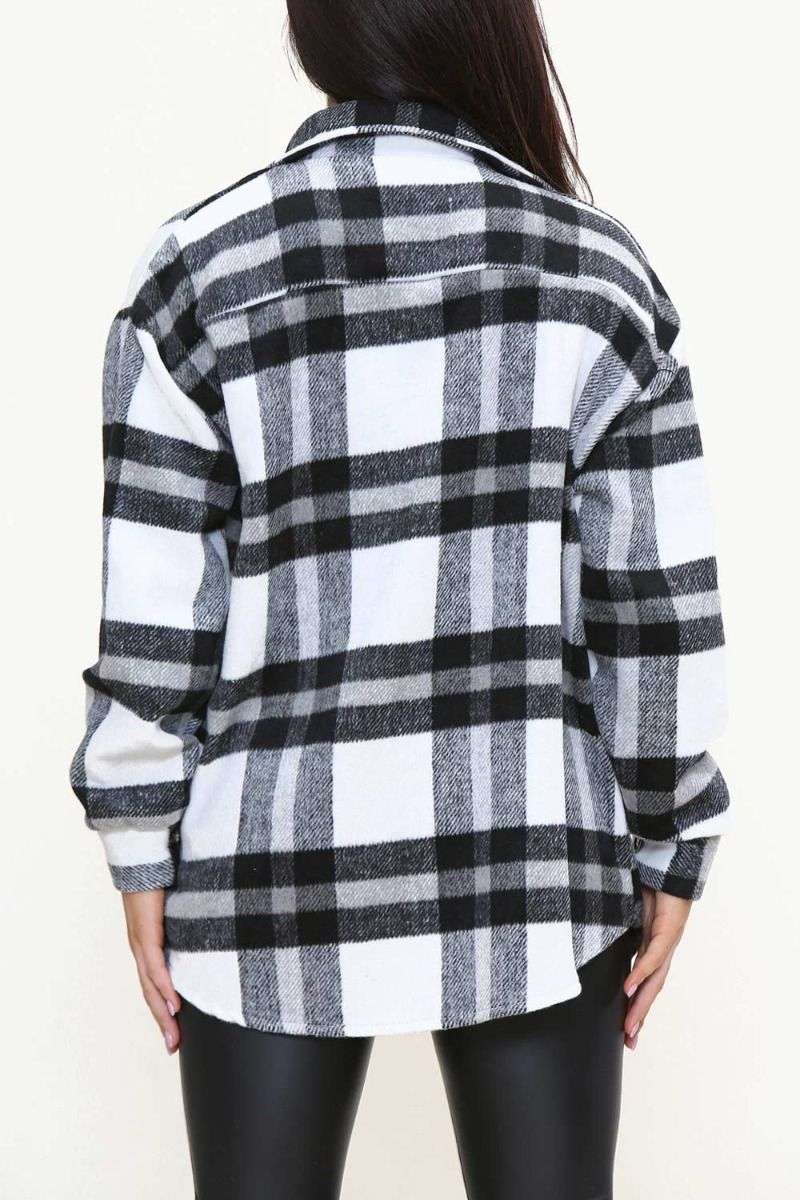 Oversized Check Shacket - Image 5