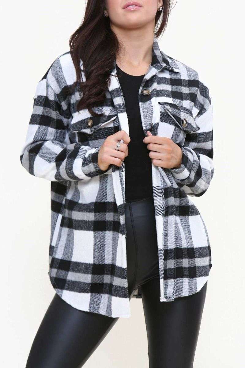 Oversized Check Shacket - Image 6
