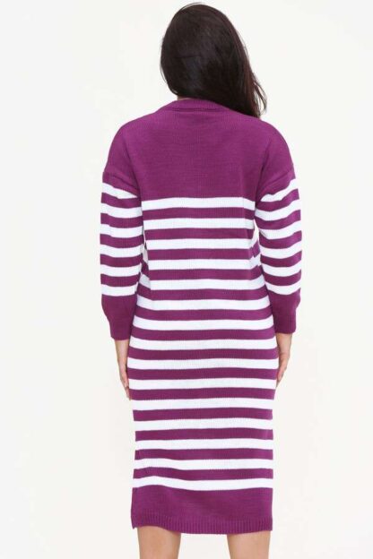 Striped Midi Jumper Dress - Image 3