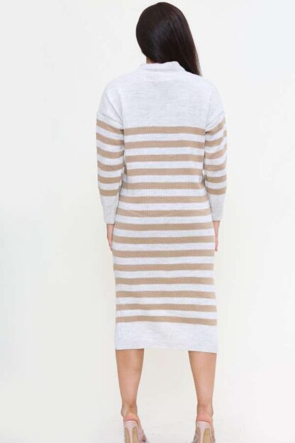 Striped Midi Jumper Dress - Image 13