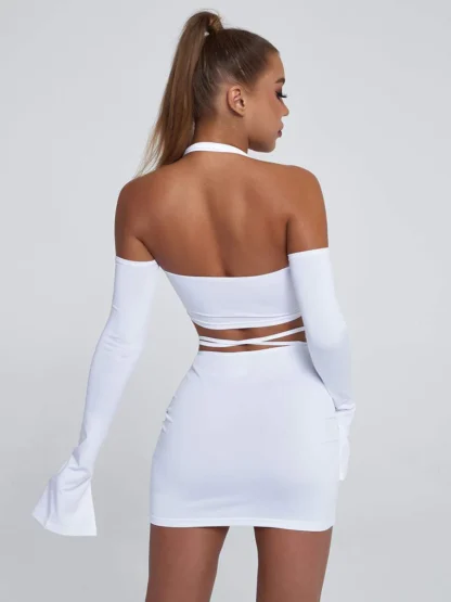 Flare Sleeve Strappy Top&Skirt Co-ord - Image 4