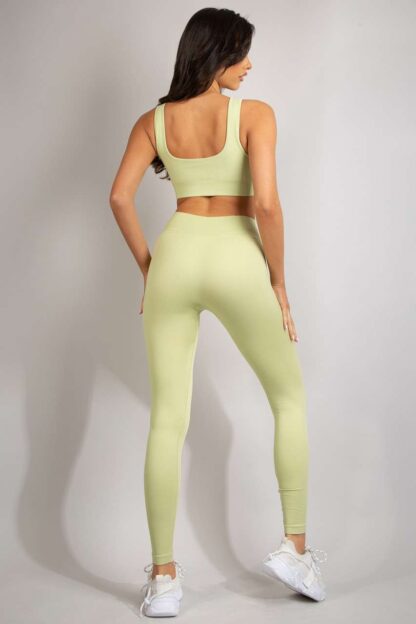 HIGH WAIST RIBBED GYM LEGGINGS - Image 13