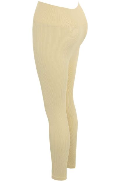 HIGH WAIST RIBBED GYM LEGGINGS - Image 8